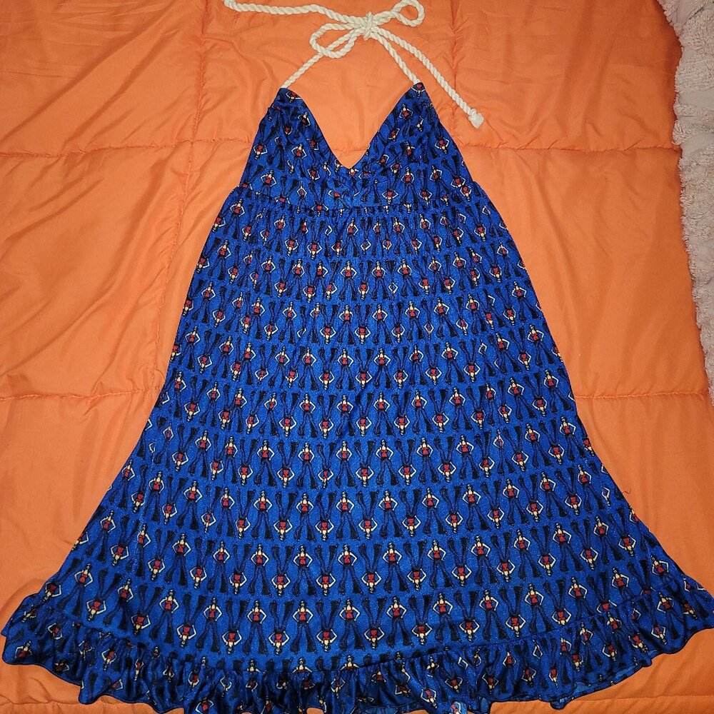 Betsey Johnson Retro Sailor Girl Halter Dress Size S